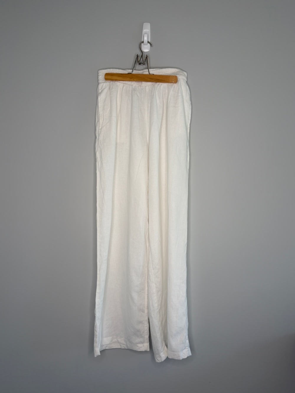aerie White Straight-Leg Lounge Pants